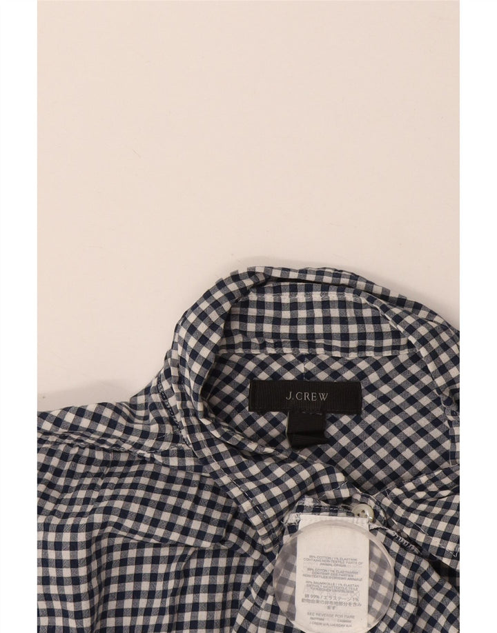 J. Crew Camisa tipo pulóver para mujer UK 44 Mediano Azul marino Algodón a cuadros