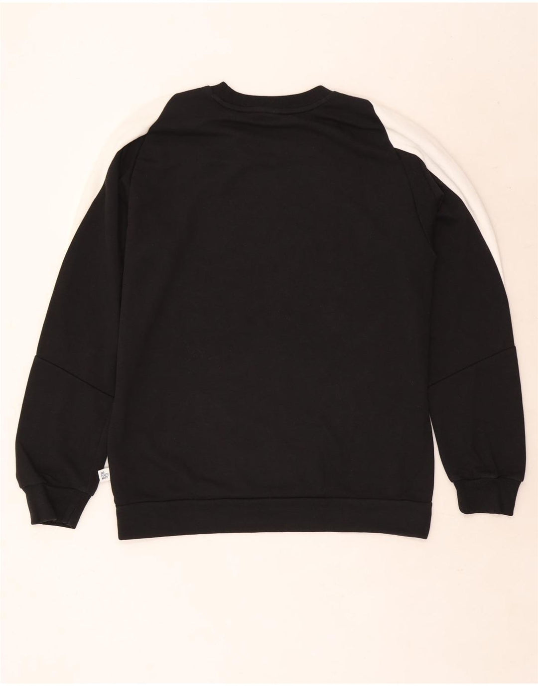Adidas Hombre Sudadera Gráfica Jersey De Algodón Color Block Mediano Negro