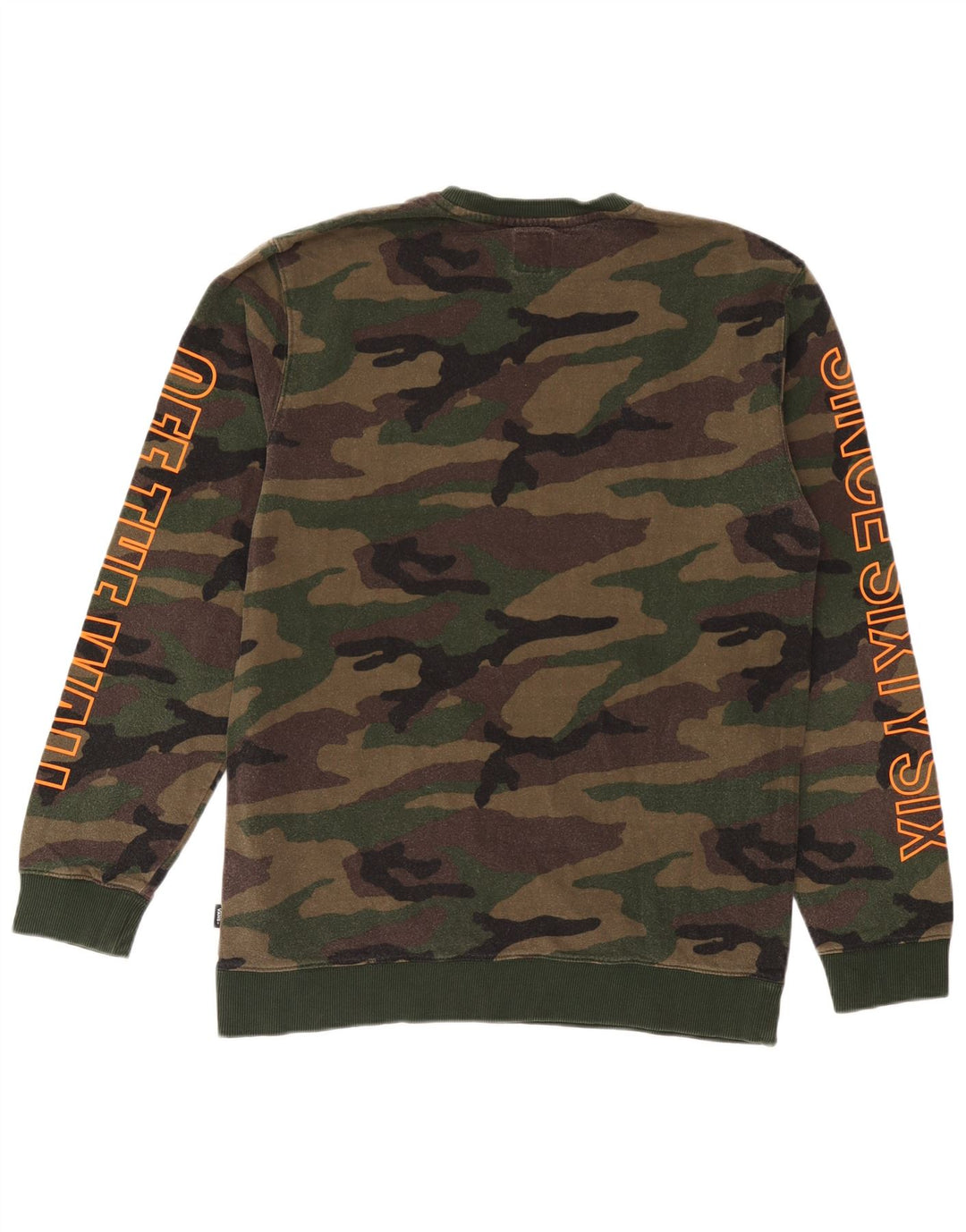 Vans Hombre Sudadera Gráfica Jumper XL Caqui Camuflaje Algodón