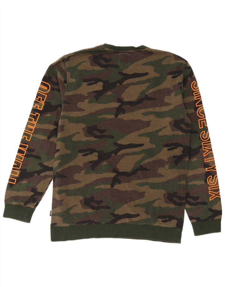 Vans Hombre Sudadera Gráfica Jumper XL Caqui Camuflaje Algodón