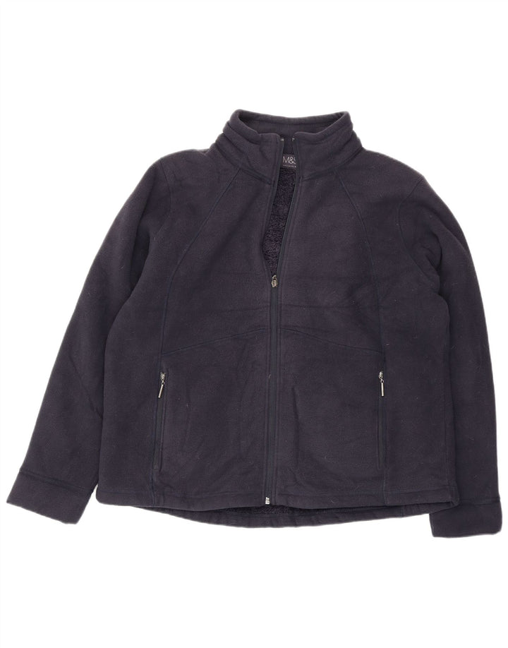 Marks & Spencer Chaqueta polar extragrande para mujer UK 18 XL Poliéster azul marino