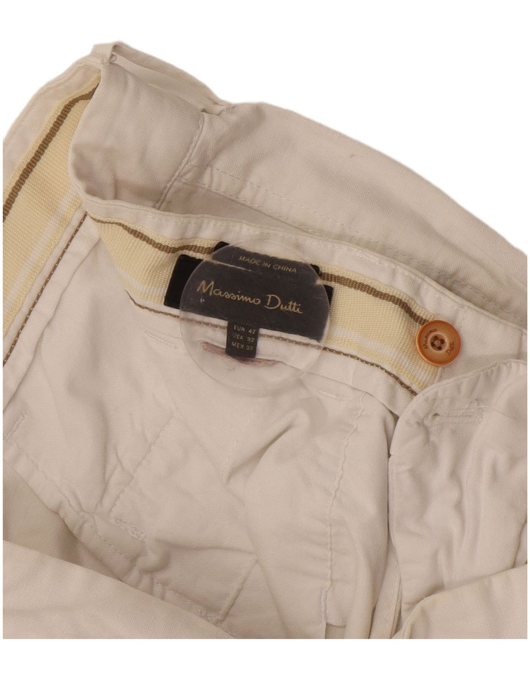 Massimo Dutti Shorts Cargo Hombre EU 42 Large W32 Blanco
