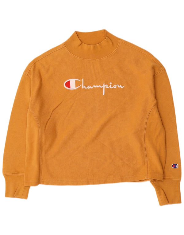 Champion Sudadera de gran tamaño con gráfico para mujer UK 10 Small Yellow