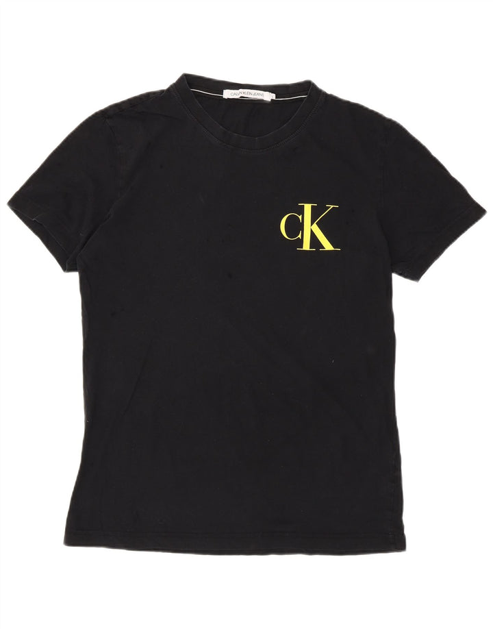 CALVIN KLEIN JEANS Camiseta gráfica para hombre Top Grande Negro