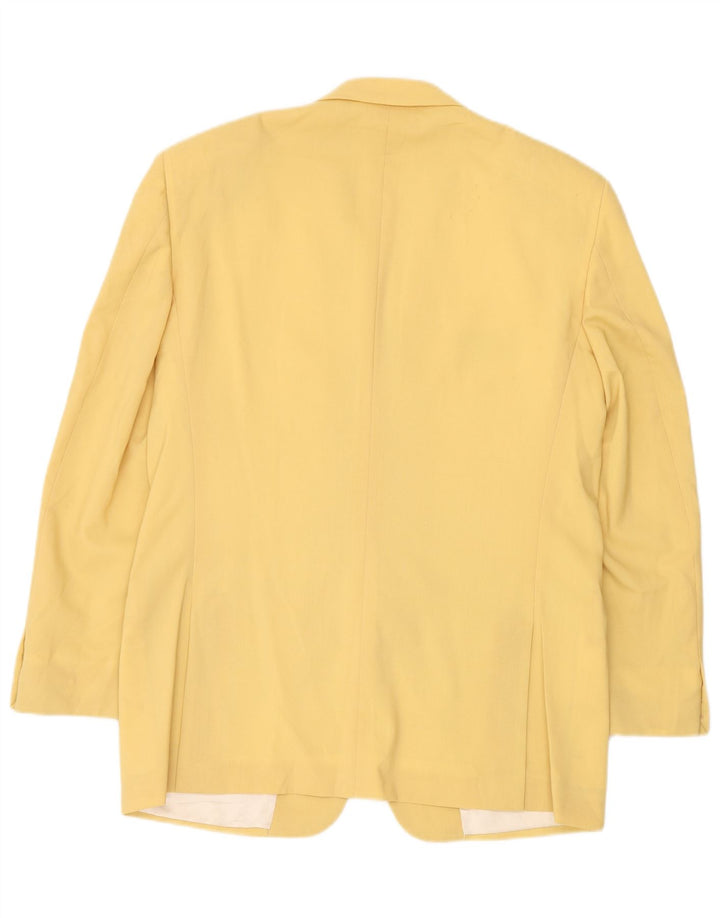 Valentino Chaqueta tipo blazer de 2 botones para hombre IT 50 Large Lana amarilla