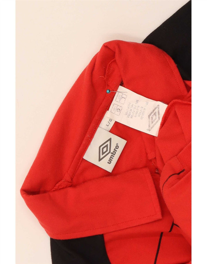 Umbro Polo Gráfico Para Hombre De Algodón A Rayas Rojas Grande