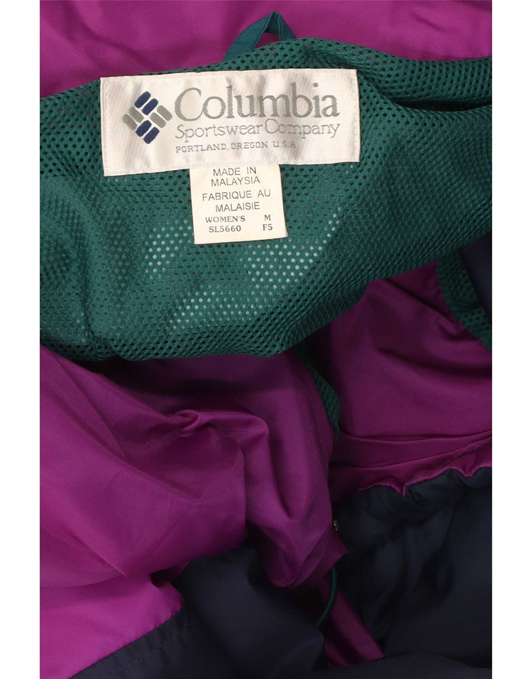 Columbia Chaqueta impermeable extragrande con capucha para mujer Reino Unido 44 Verde medio Colorblock