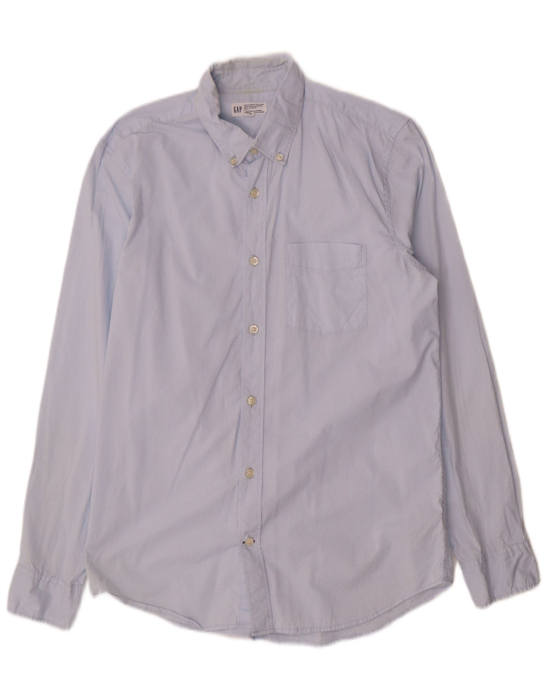 Camisa Gap Slim Fit De Algodón Azul Medio |