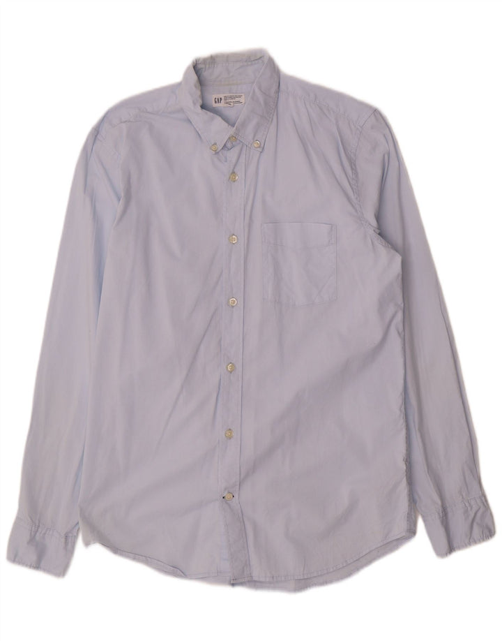Camisa Gap Slim Fit De Algodón Azul Medio |
