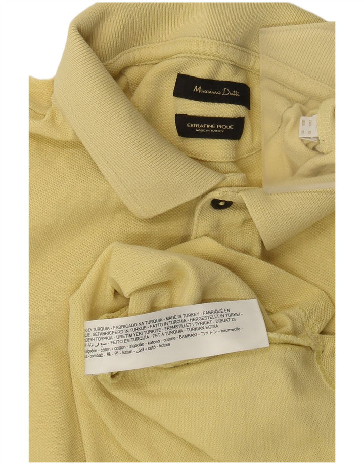 Polo Massimo Dutti Hombre Algodón Amarillo Medio