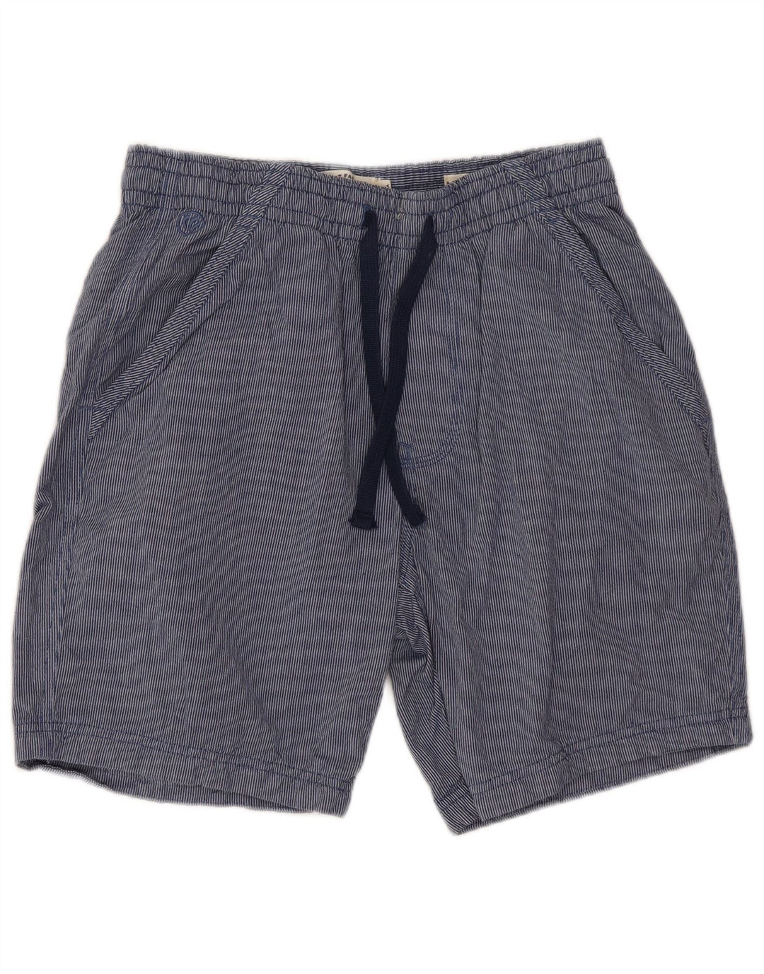 FAT FACE Pantalones cortos chinos para hombre W30 Algodón a rayas azul medio