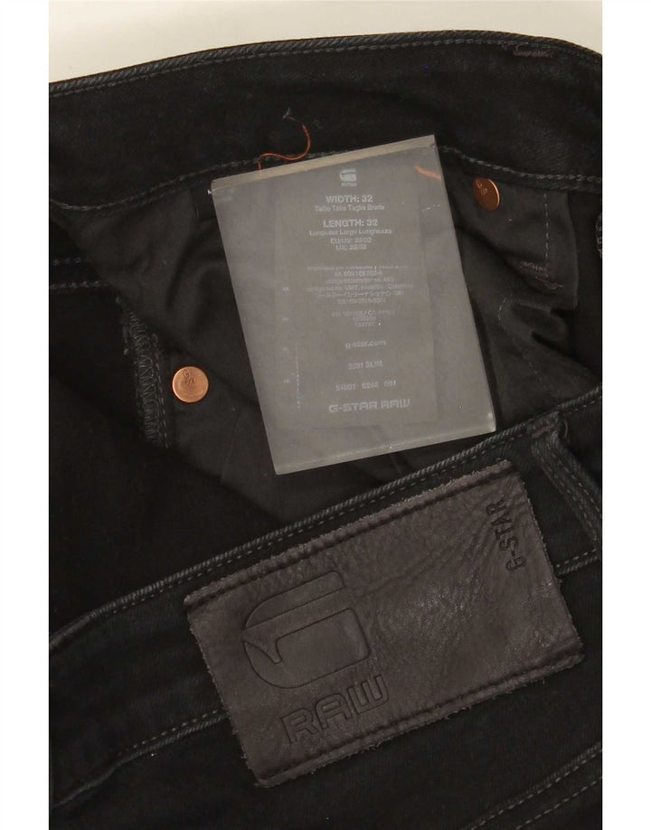 Vaqueros ajustados para hombre G-Star W32 L32 Algodón negro
