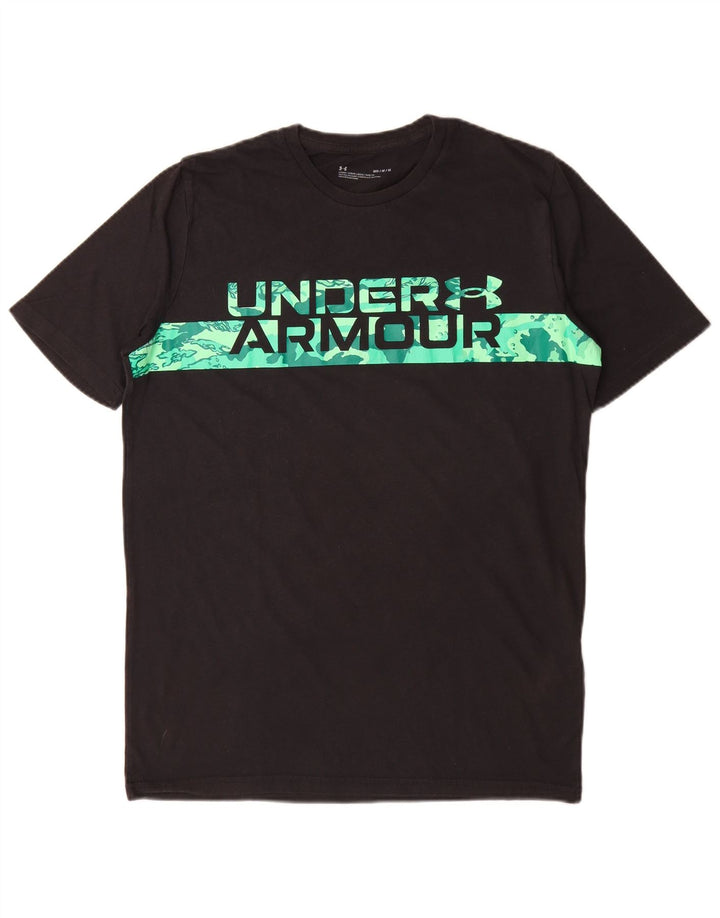 Under Armour Camiseta gráfica para hombre Top mediano de algodón negro