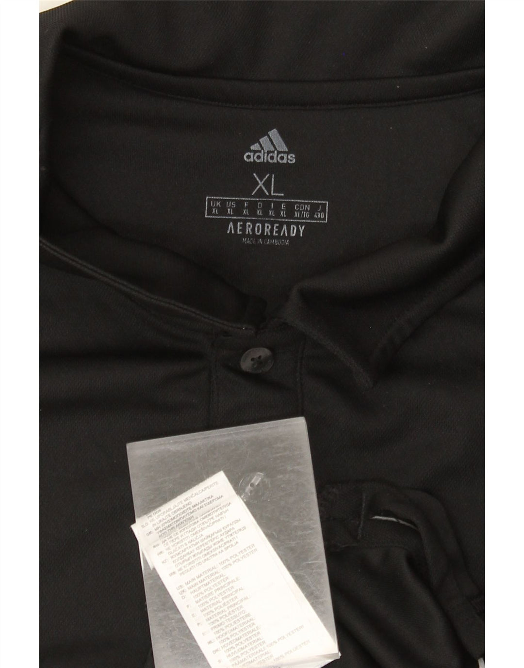 Adidas Hombre Aeroready Polo XL Negro Poliéster