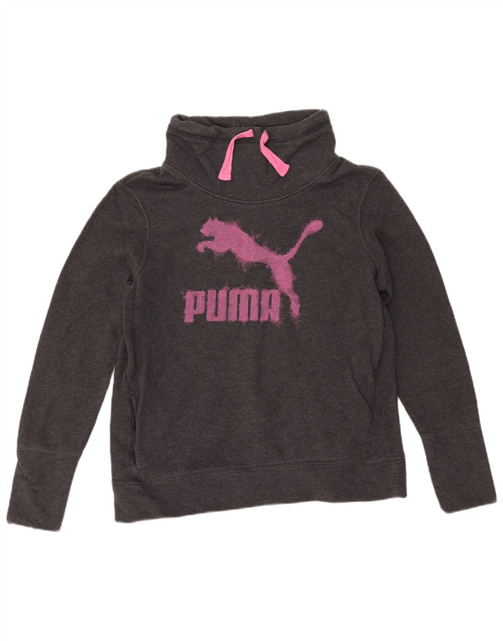 PUMA Sudadera gráfica para mujer Jumper UK 14 Large Grey