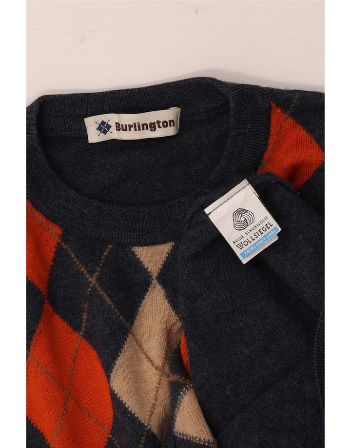 Burlington Jersey de cuello redondo para hombre IT 48 Azul marino mediano