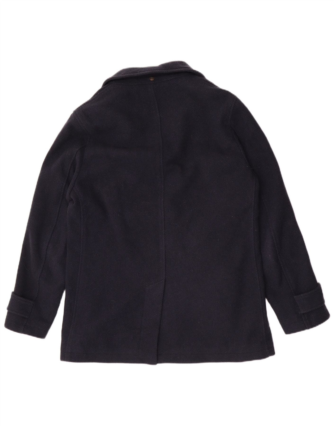 Massimo Dutti Chaquetón Hombre UK 38 Medio Lana Azul Marino
