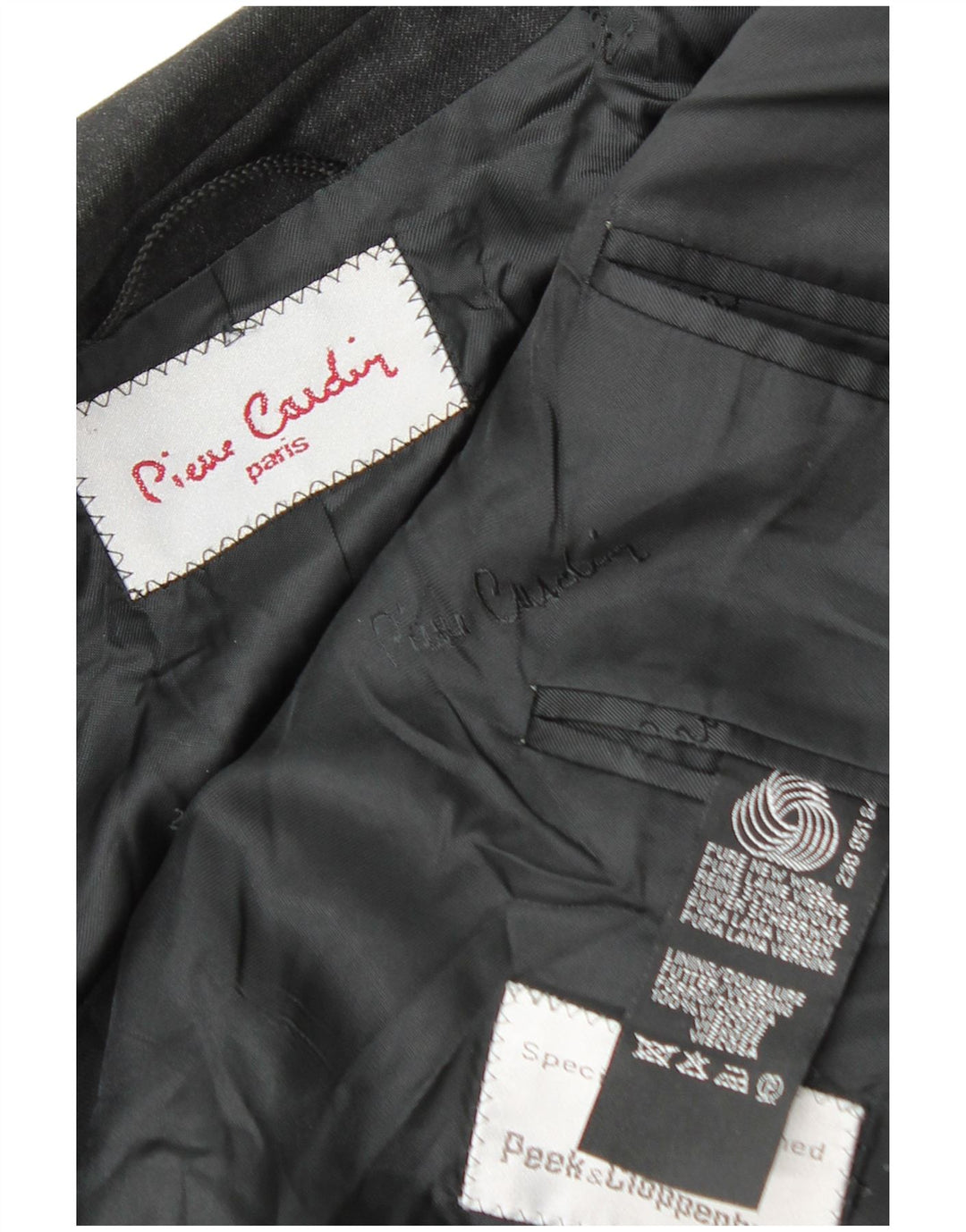 Pierre Cardin Chaqueta Blazer de 2 Botones para Hombre UK 38 Mediana Negra Lana Nueva