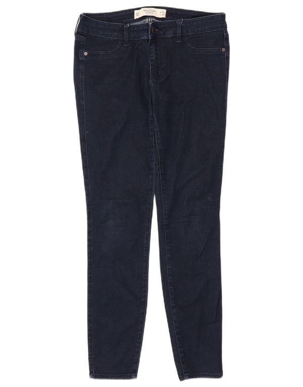 Abercrombie & Fitch Jeans ajustados para mujer US 10 Large W30 L29 Azul marino