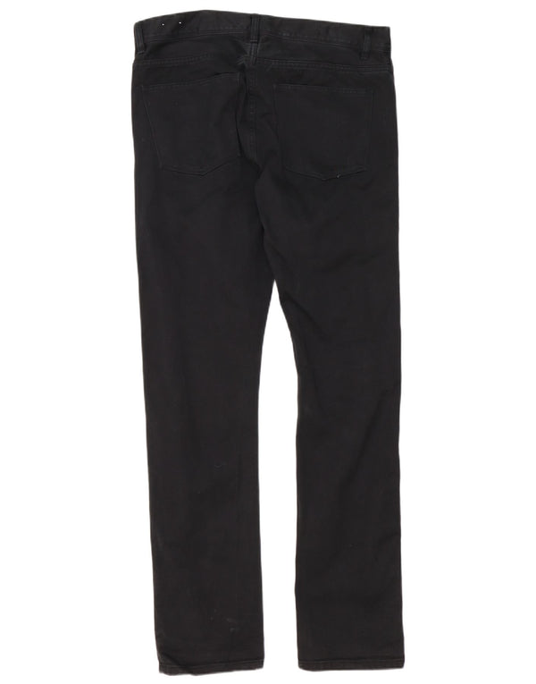 Reiss Mens Drake Slim Casual Pantalones W32 L32 Algodón Negro