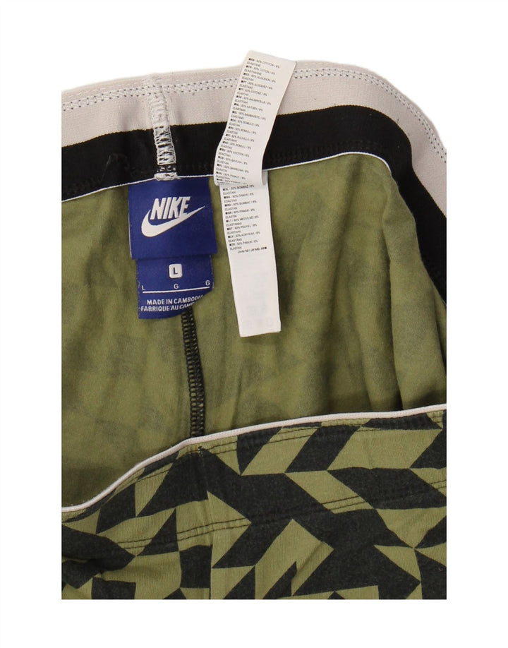Leggings NIKE para mujer UK 40 Grande Caqui Algodón geométrico