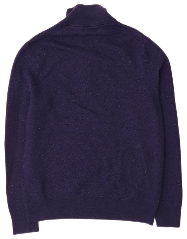 Polo Ralph Lauren - Jersey con cuello y cremallera para hombre, talla grande, lana azul marino