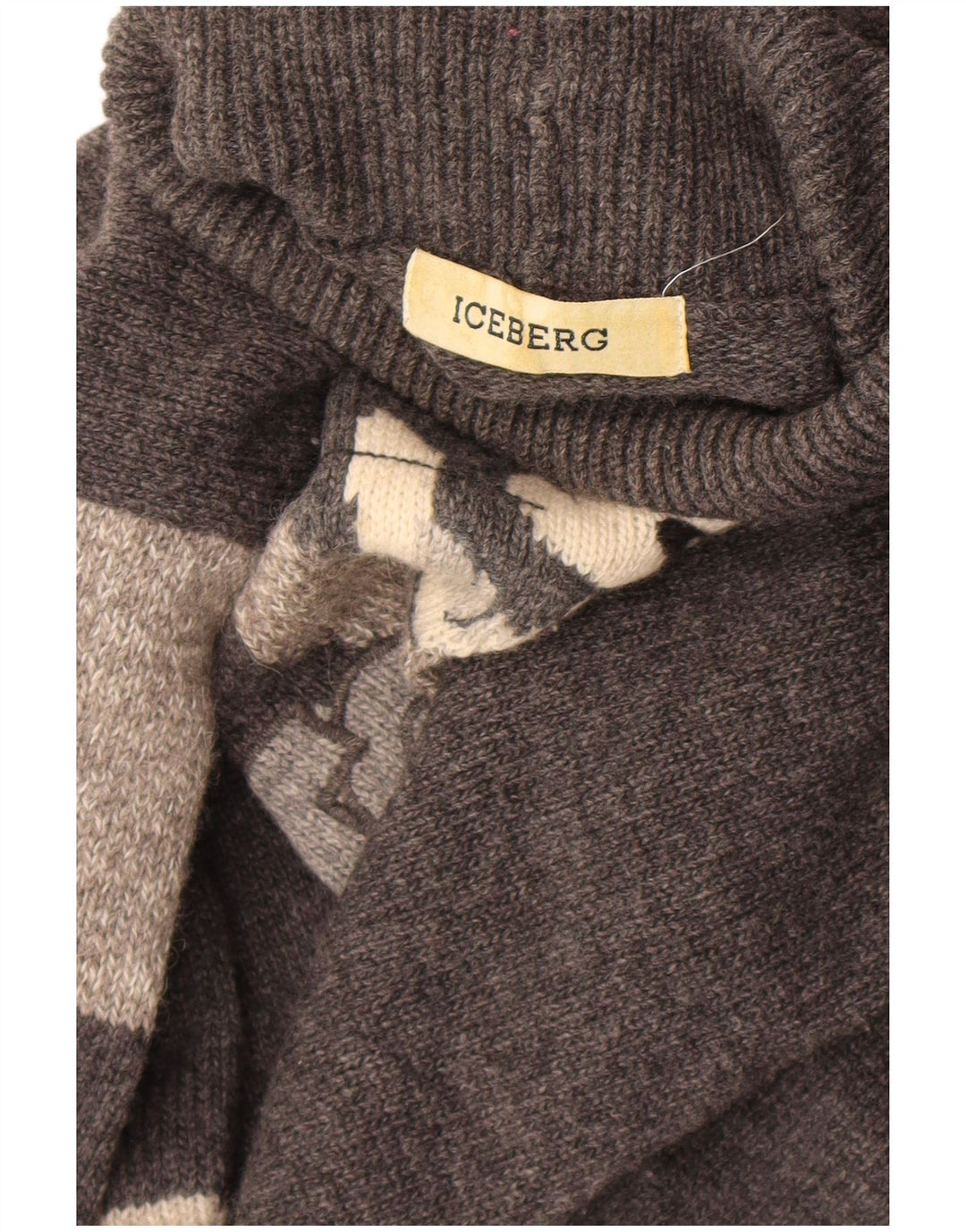 Iceberg Hombre Tom y Jerry Roll Neck Jumper Sweater Grande Gris Dibujos Animados