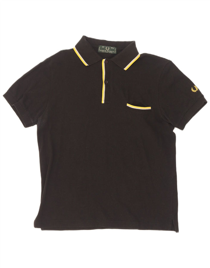 Fred Perry Polo De Hombre De Algodón A Rayas Negro Mediano