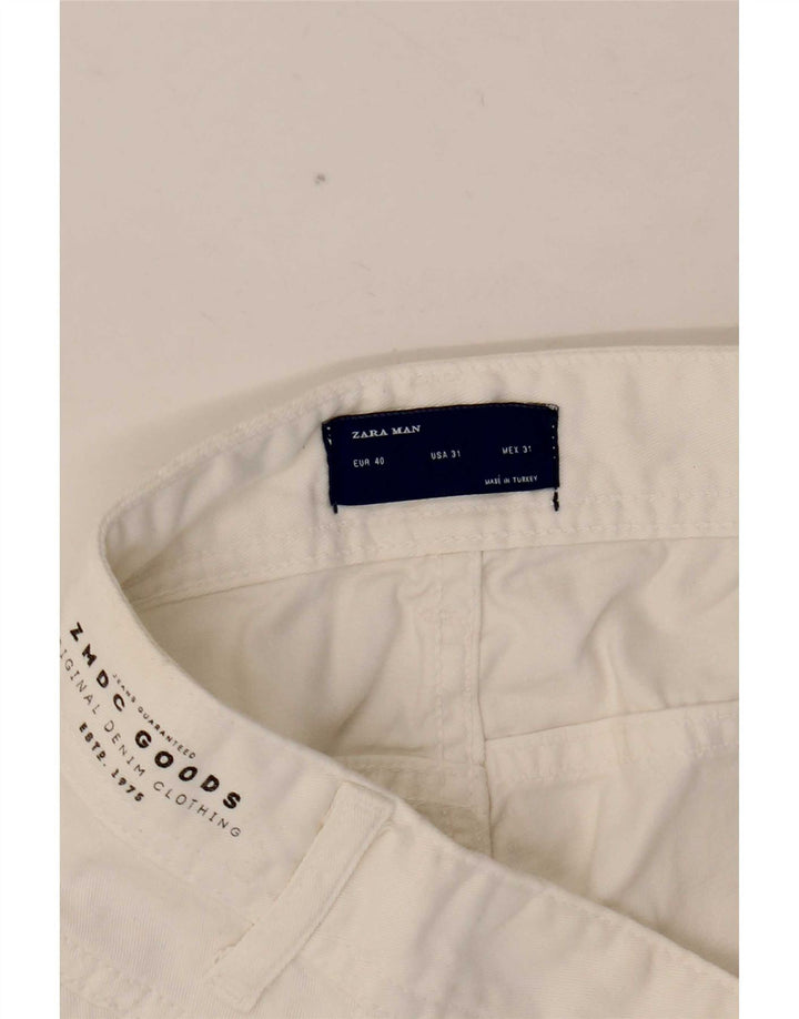 Zara Mens Slim Jeans EU 40 Medium W31 L30 Algodón Blanco