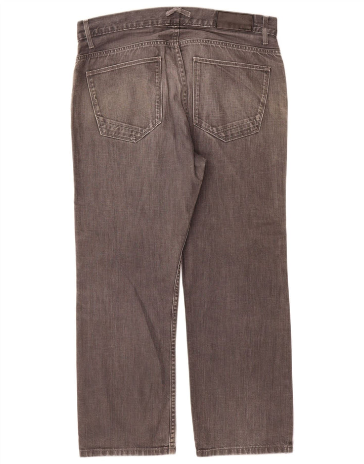 Marks & Spencer Vaqueros rectos autógrafos para hombre W36 L29 Algodón gris