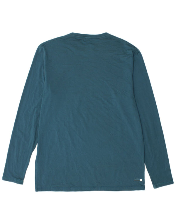 Camiseta Quiksilver Hombre Manga Larga Poliéster Azul Medio
