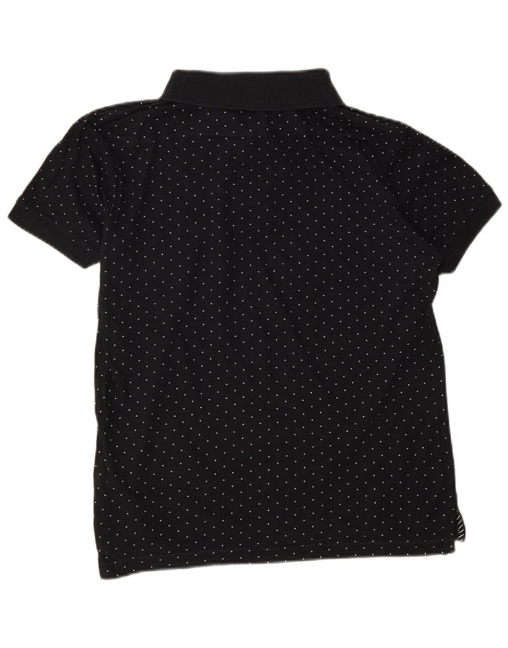 French Connection Polo para hombre pequeño de algodón con lunares negros