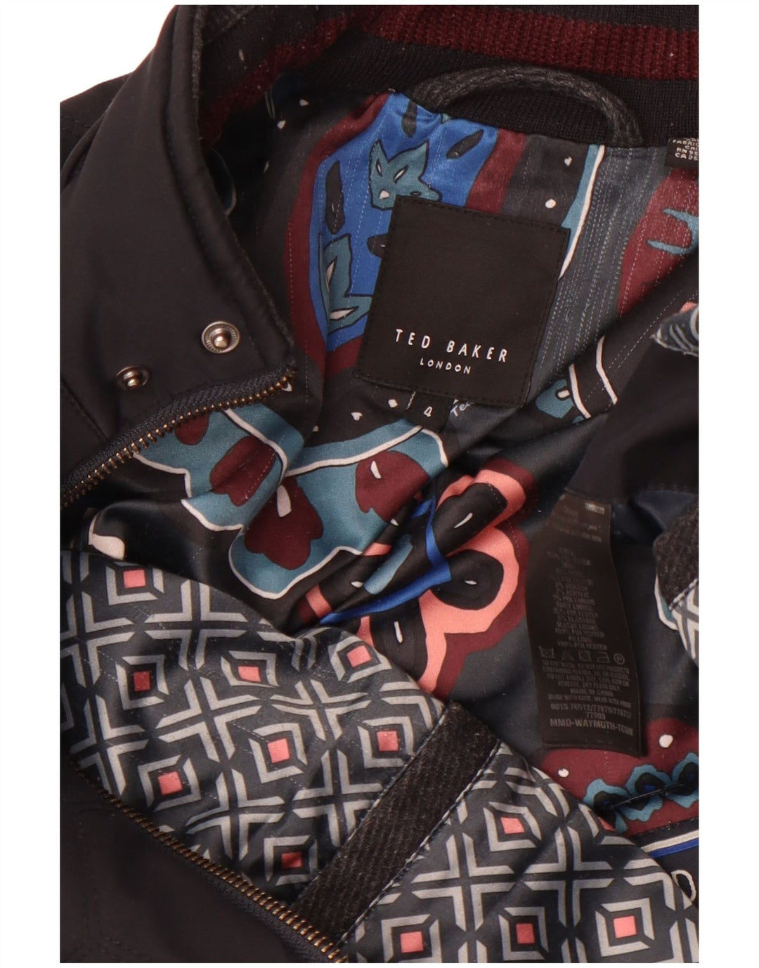 Ted Baker Chaqueta acolchada para hombre Talla 4 Grande Poliéster negro