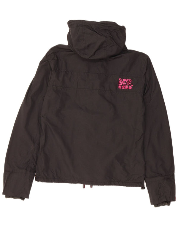 Superdry Chaqueta Cortavientos Con Capucha Para Mujer UK 44 Medium Black Nylon