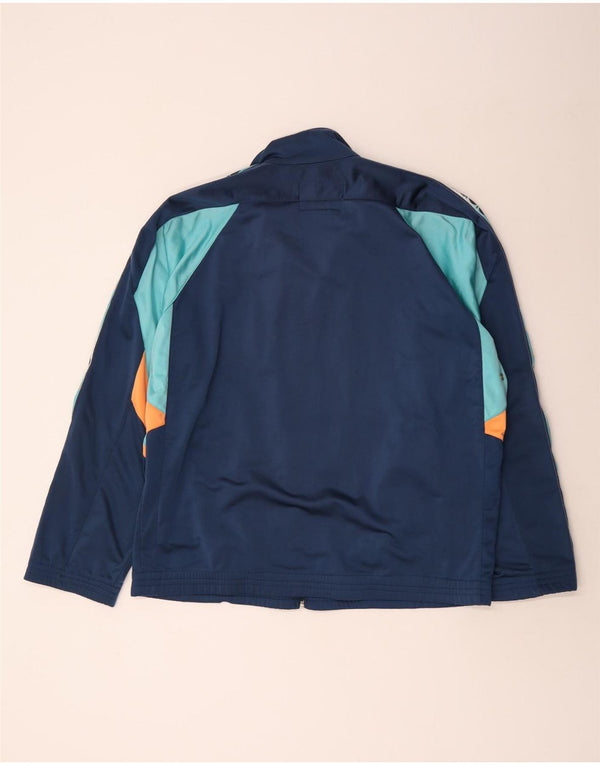 Diadora Mens Graphic Chándal Top Chaqueta UK 44 XL Azul Marino Colorblock