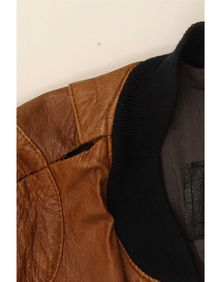 M. Flues Chaqueta de cuero para hombre IT 54 2XL Marrón