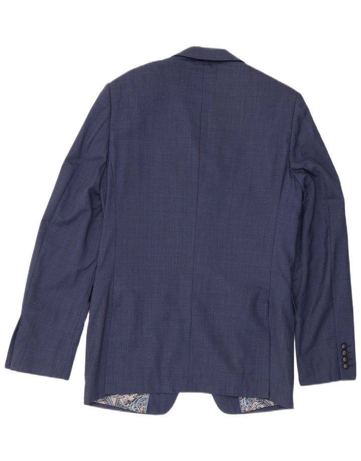 Marks & Spencer Chaqueta tipo blazer de 2 botones para hombre UK 38 Lana azul mediana