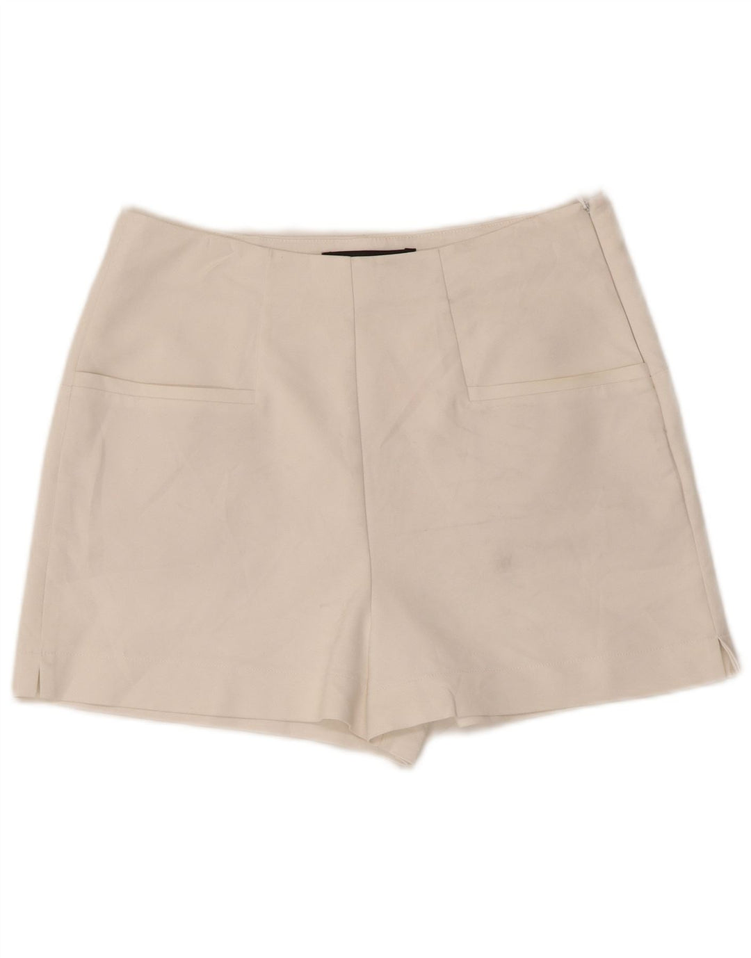 Zara Mujer Pantalones Cortos Casuales Medianos W28 Blanco