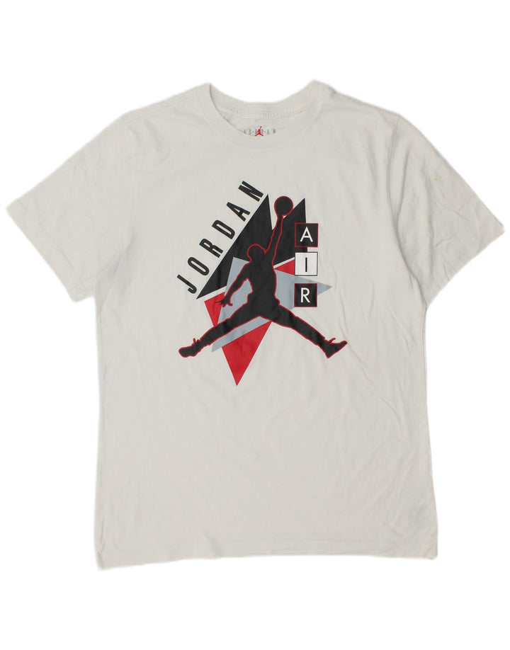 JORDAN Camiseta gráfica para hombre Top Medium White Cotton