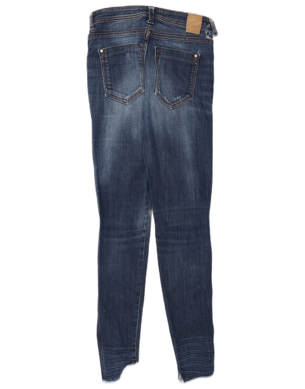 Zara Jeans ajustados desgastados para mujer EU 34 2XS W24 L27 Azul