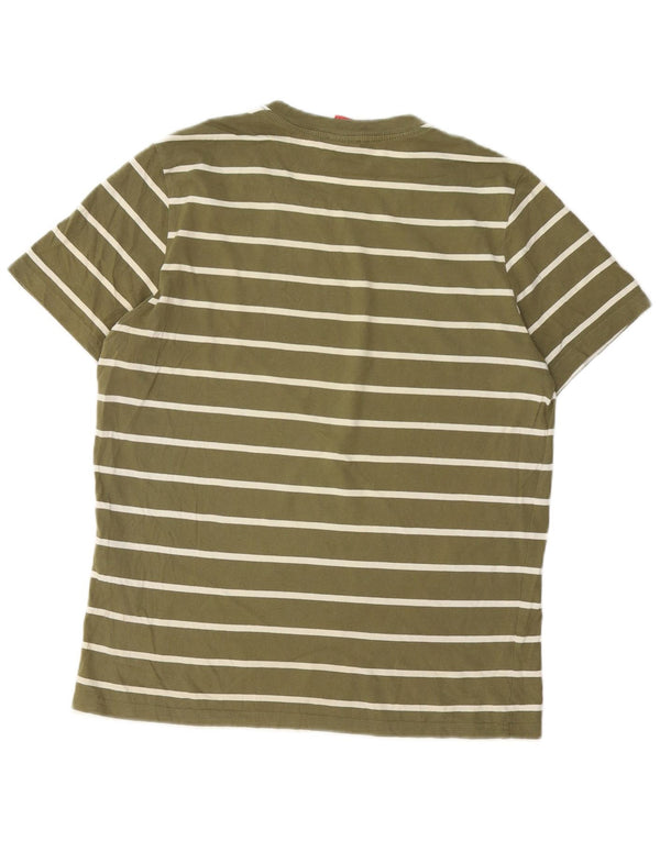 Camiseta Puma Hombre Top Medium Khaki Rayas Algodón