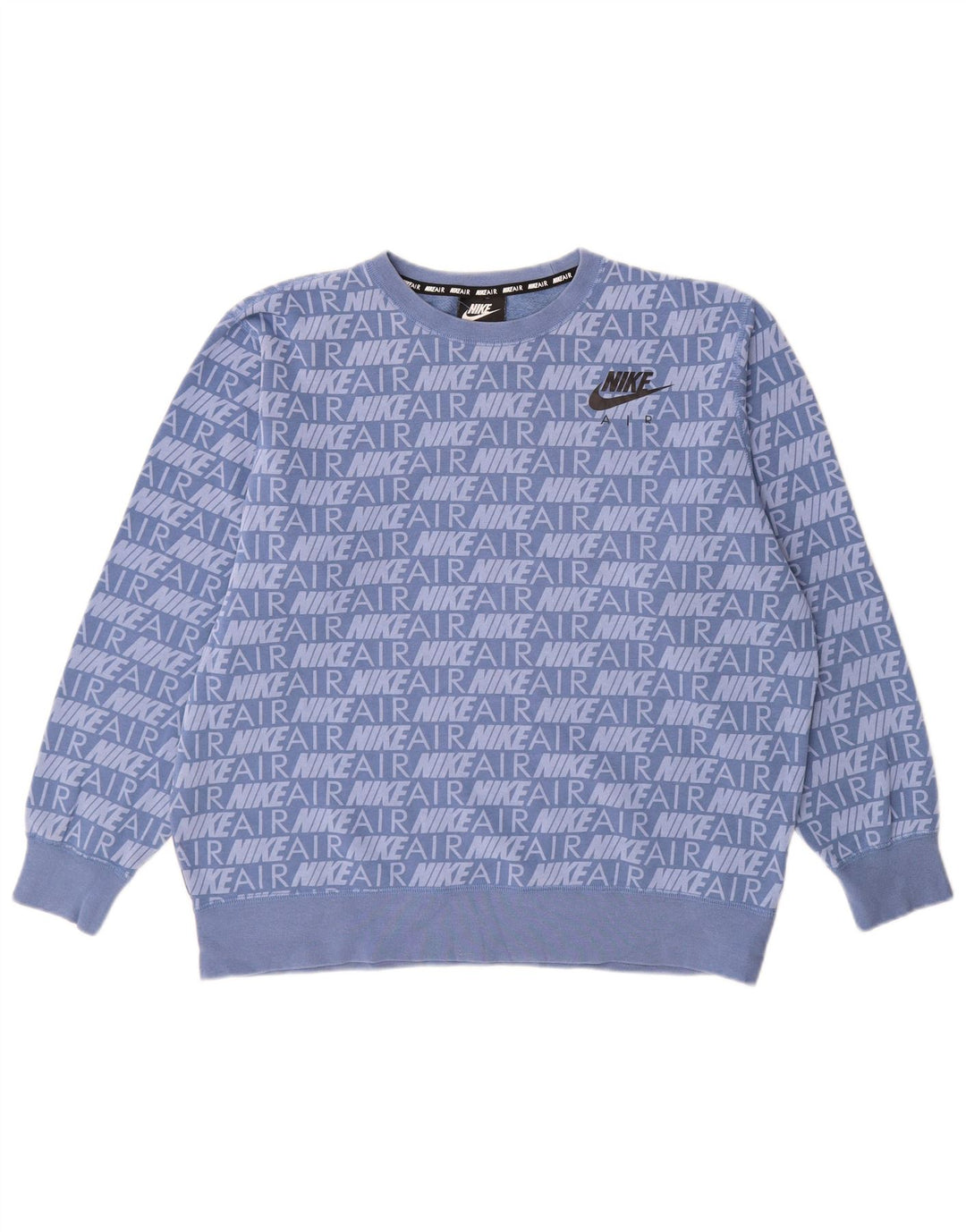 NIKE Sudadera extragrande con gráfico para mujer UK 40 Algodón azul medio