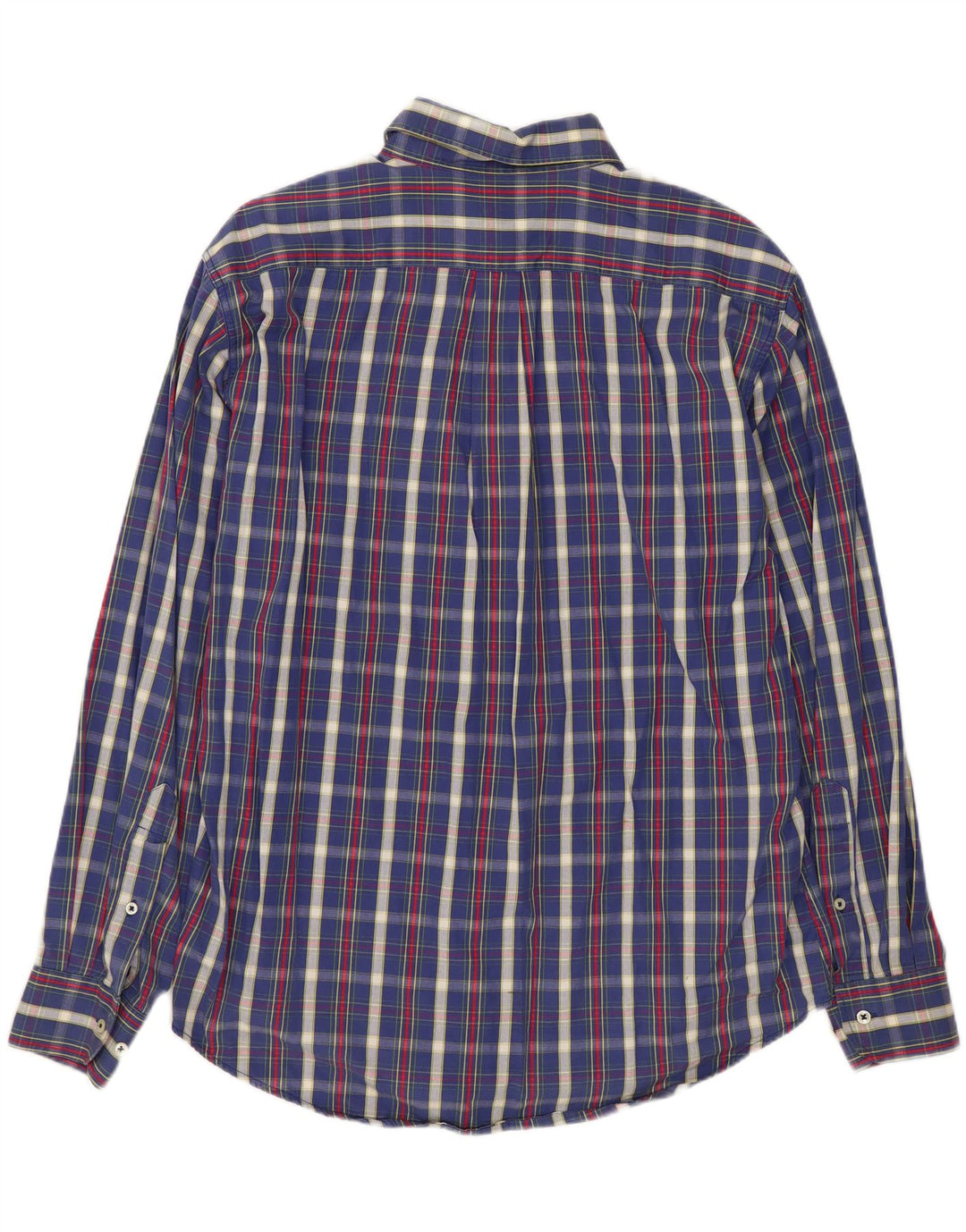 Camisa Benetton Hombre Small Azul Marino Cuadros