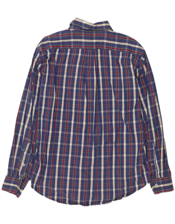 Camisa Benetton Hombre Small Azul Marino Cuadros
