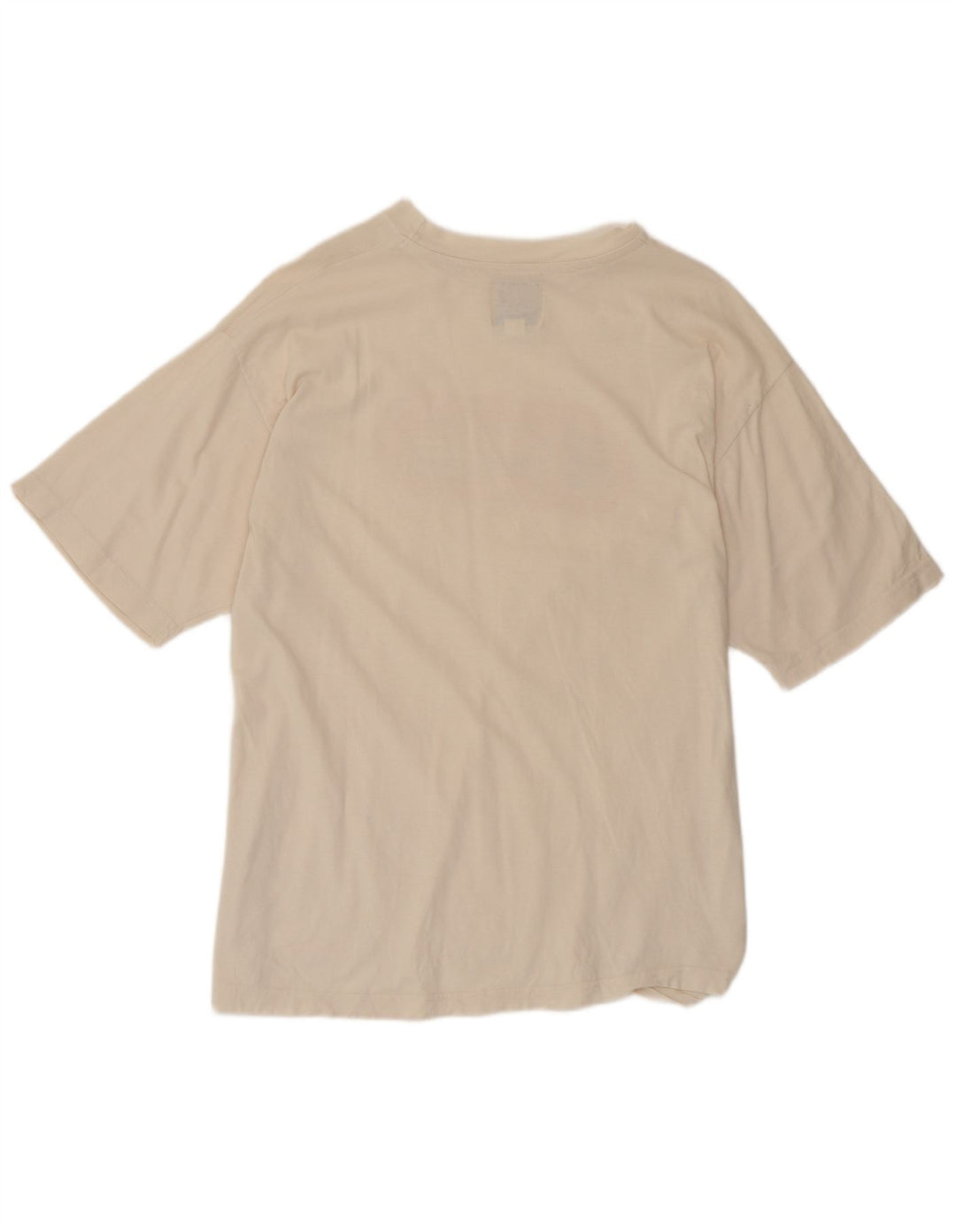PEPE Jeans Camiseta gráfica para hombre Top mediano de algodón blanco roto
