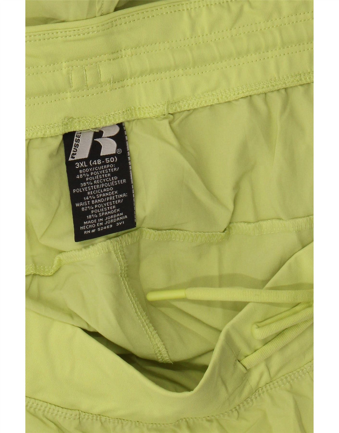 Russell Athletic Pantalones cortos deportivos para hombre 3XL Poliéster amarillo
