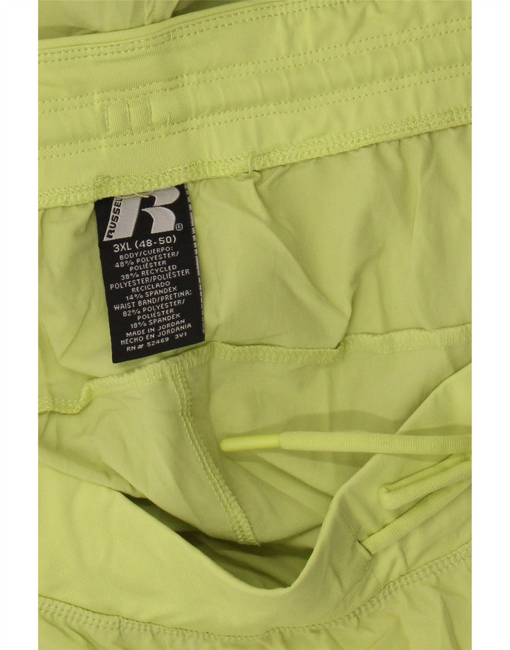 Russell Athletic Pantalones cortos deportivos para hombre 3XL Poliéster amarillo