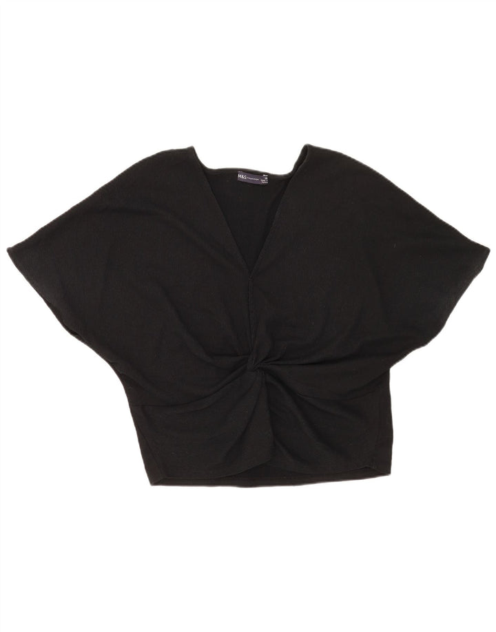 Marks & Spencer Blusa para mujer Top UK 46 Grande Poliéster negro