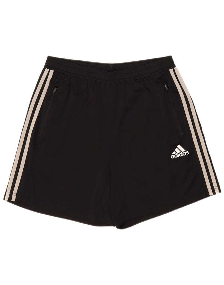 Adidas - Pantalones cortos deportivos Aeroready para hombre, tamaño grande, poliéster negro