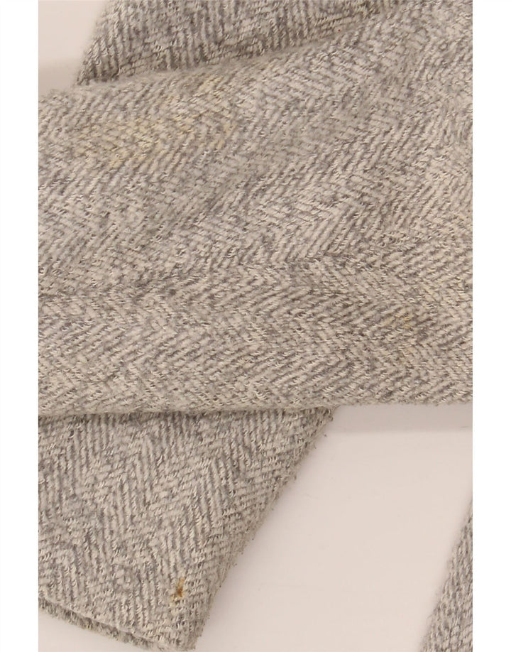 Zara Mujer Abrigo Reino Unido 42 Medio Beige Espiga Poliéster